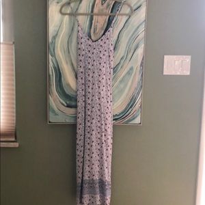 Red, white and blue maxi dress